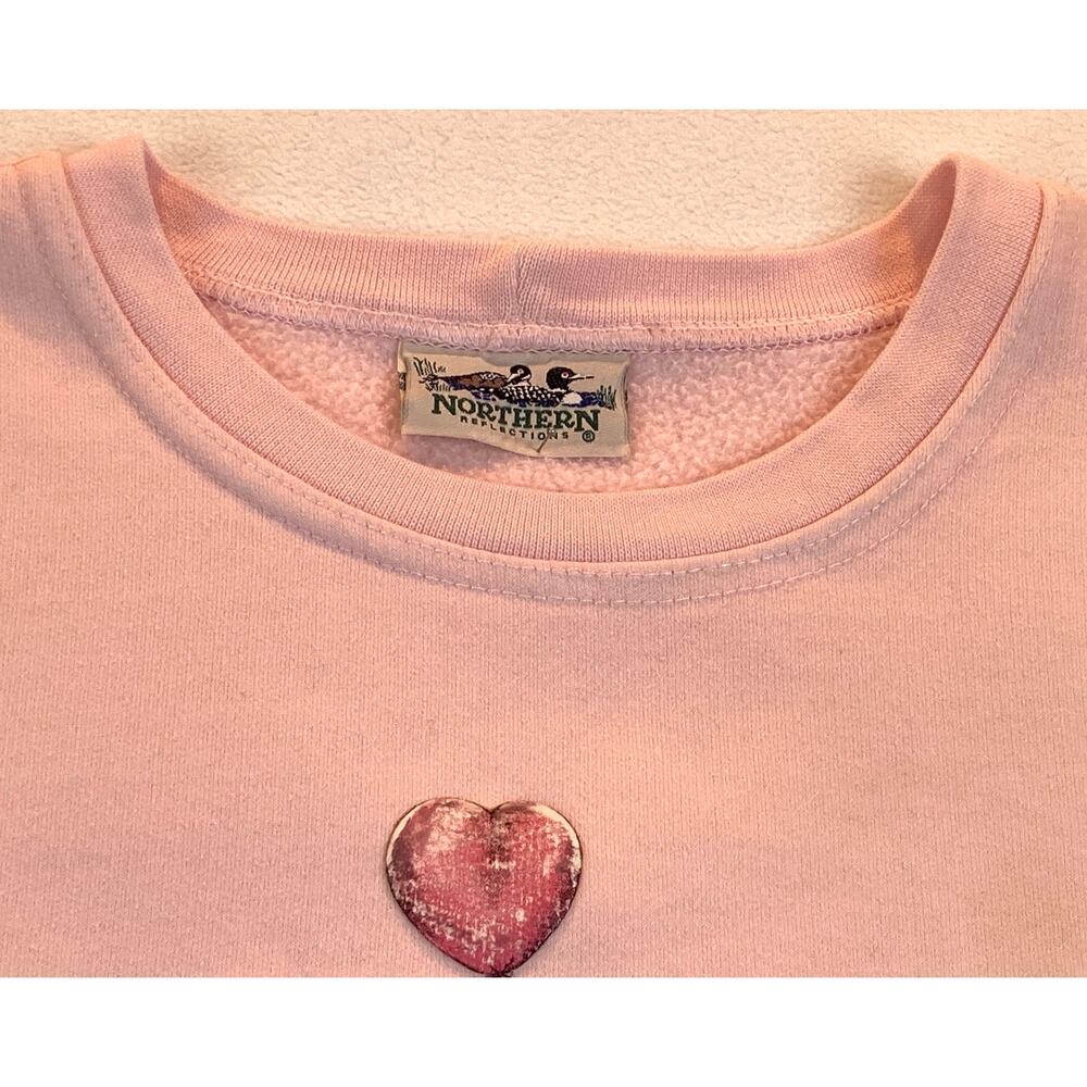 Northern Reflections VTG Sweatshirt Pink Bear Balloon As Is - Picture 3 of 4